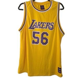 Exclusively For DWS Los Angeles Lakers #56 Yellow Purple Jersey Men Sz XL Rare